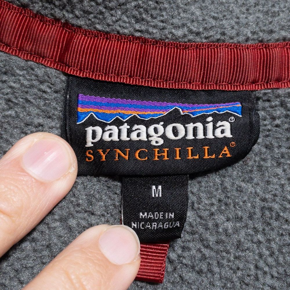 Patagonia Synchilla Snap-T Fleece Jacket Women's Medium Gray Blue Pullover 25455 - Picture 3 of 10